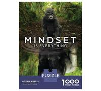 Puzzles De 1000 Pièces pour Adolescents Gorilla Mindset Puzzle Jeux Relaxants Décoration Murale Cadeaux pour Les Amis Et La Famille 52x38cm/1000pcs