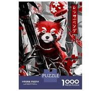 Puzzles De 1000 Pièces pour Adolescents Guardian of The Emerald Forest - Red Panda Puzzle pour Adolescents Améliore La Mémoire Stimulant À Compléter Apprentissage Jouets Éducatifs 52x38cm/1000pcs