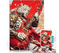 Puzzles de 1000 pièces pour Adolescents Guitare Leopard Samurai Séjour Anti-Stress pour Tuer Le Temps Super Cadeau 75x50cm