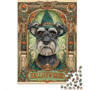 Puzzles De 1000 Pièces pour Adolescents Halloween Wizard Dog Art Print Puzzle Adulte, Jouet, Décoration Murale, Art Mural, Cadeaux d'anniversaire Uniques 70x50cm/1000pcs