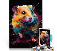 Puzzles de 1000 pièces pour Adolescents Hamster coloré Jouet éducatif intellectuel décompressant Décoration Parfaite 38x26cm