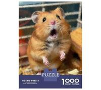 Puzzles De 1000 Pièces pour Adolescents Hamster Meme Puzzles pour Adultes Jeux Amusants Difficile Difficile À Terminer 52x38cm/1000pcs
