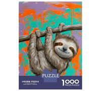 Puzzles De 1000 Pièces pour Adolescents Happy Sloth Puzzles pour Adolescents : Un Jeu Éducatif Amusant Et Humoristique, Un Défi Intellectuel 52x38cm/1000pcs