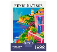 Puzzles De 1000 Pièces pour Adolescents Henri Matisse Coastal Landscape Painting Puzzles pour Adolescents Découpe De Précision Stimule Le Cerveau Cadeaux Anti-Stress 52x38cm/1000pcs