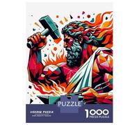 Puzzles De 1000 Pièces pour Adolescents Hephaistos God of Fire Puzzle Jeux Relaxants Une Œuvre d'art Cadeaux d'anniversaire Uniques 38x26cm/1000pcs
