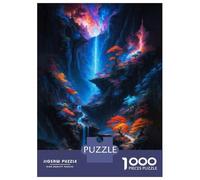 Puzzles De 1000 Pièces pour Adolescents Hidden Waterfall Paradise Puzzle Adulte Jeu Manuel Cadeaux pour Femmes pour Anniversaire, Noël 52x38cm/1000pcs