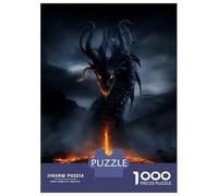Puzzles De 1000 Pièces pour Adolescents Infernal Wyrm - Summoned Flame of The Abyss Puzzle pour Adultes Jouet Décoration Murale Défi Difficile À Compléter 38x26cm/1000pcs