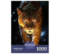 Puzzles De 1000 Pièces pour Adolescents Intense Lion Portrait in The Dark Puzzle pour Adolescents Améliore La Mémoire Chaque Pièce Est Unique - Cadeau d'anniversaire Unique 70x50cm/1000pcs