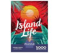 Puzzles De 1000 Pièces pour Adolescents Island Life Sunset Puzzles pour Adolescents - Jeu Manuel pour Améliorer La Mémoire - Cadeaux pour Les Amis Et La Famille 70x50cm/1000pcs