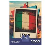 Puzzles De 1000 Pièces pour Adolescents Italy Flag Retro Travel Puzzles pour Adultes, Jouets Anti-Stress, Décoration Murale, Cadeaux d'anniversaire Et Cadeaux Uniques 70x50cm/1000pcs