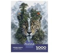 Puzzles De 1000 Pièces pour Adolescents Jaguar The Mythic Guardian of The Verdant Wilds Puzzles pour Adultes : Améliore La Mémoire, Défi Éducatif, Cadeau Anti-Stress 52x38cm/1000pcs