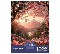 Puzzles De 1000 Pièces pour Adolescents Japan Mount Fuji Sakura Puzzle Adulte Jeu Manuel Améliore La Mémoire Réduit Le Stress Cadeaux 70x50cm/1000pcs