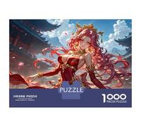 Puzzles De 1000 Pièces pour Adolescents Japanese Anime Girl in Red Puzzles pour Adultes Jeux Anti-Stress Analyse Et Logique Cadeaux d'anniversaire Uniques 70x50cm/1000pcs