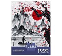 Puzzles De 1000 Pièces pour Adolescents Japanese Bay Ink Wash Puzzle pour Adultes, Jouets À Monter Soi-même, Amusants Et Humoristiques, pour Stimuler Le Cerveau 52x38cm/1000pcs