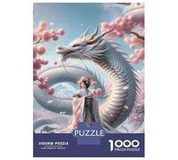 Puzzles De 1000 Pièces pour Adolescents Japanese Dragon Art Print-2 Puzzle À Monter Soi-même, Jouets pour S'amuser en Famille, Cadeau d'anniversaire Ou De Noël 38x26cm/1000pcs