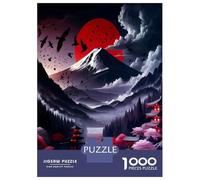 Puzzles De 1000 Pièces pour Adolescents Japanese Fantasy Landscape Puzzle pour Adolescents - Défi Difficile - Jeu Éducatif - Amusant en Famille Et Soirée Jeux 38x26cm/1000pcs