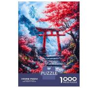 Puzzles De 1000 Pièces pour Adolescents Japanese Garden Gate Puzzles pour Adultes : Un Jeu De Réflexion Amusant Et Humoristique, Idéal en Cadeau pour Toute La Famille 70x50cm/1000pcs