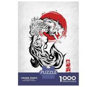 Puzzles De 1000 Pièces pour Adolescents Japanese Kitsune Zen Fox Puzzles pour Adolescents, Jouet, Décoration Murale, Décoration Intérieure, Cadeaux Anti-Stress 38x26cm/1000pcs