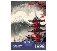 Puzzles De 1000 Pièces pour Adolescents Japanese Temple 7 Puzzle pour Adultes Jeux De Famille Cadeaux pour Femmes Cadeaux Anti-Stress 70x50cm/1000pcs