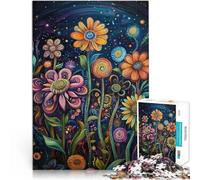 Puzzles de 1000 pièces pour Adolescents Jardin de Fleurs cosmiques Analyse et logique Cadeau d'anniversaire, Cadeaux, décoration Murale 38x26cm