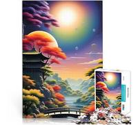 Puzzles de 1000 pièces pour Adolescents Jardin Zen éthéré Jouets de Jeu pour Cadeau Familial Super Cadeau 75x50cm