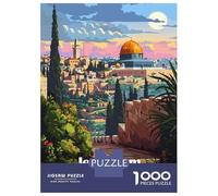 Puzzles De 1000 Pièces pour Adolescents Jerusalem, Palestine Travel Puzzle pour Adolescents Améliore La Mémoire Chaque Pièce Est Unique - Cadeau d'anniversaire Unique 52x38cm/1000pcs