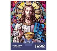 Puzzles De 1000 Pièces pour Adolescents Jesus 5 Puzzle À Monter Soi-même, Jouets pour S'amuser en Famille, Cadeau d'anniversaire Ou De Noël 52x38cm/1000pcs