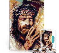 Puzzles de 1000 pièces pour Adolescents Jésus-Christ Séjour Anti-Stress pour Tuer Le Temps Décoration d'intérieur 50x70cm