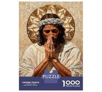 Puzzles De 1000 Pièces pour Adolescents Jesus in Prayer Puzzle pour Adultes Jouet Décoration Murale Défi Difficile À Compléter 38x26cm/1000pcs