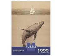 Puzzles De 1000 Pièces pour Adolescents Jonah and The Whale A Journey of Redemption Puzzle À Monter Soi-même, Jouets pour S'amuser en Famille, Cadeau d'anniversaire Ou De Noël 38x26cm/1000pcs