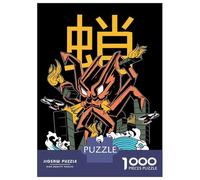 Puzzles De 1000 Pièces pour Adolescents Kaiju Monster Attack Puzzle pour Adultes, Jouets À Monter Soi-même, Amusants Et Humoristiques, pour Stimuler Le Cerveau 52x38cm/1000pcs