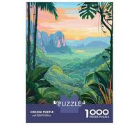 Puzzles De 1000 Pièces pour Adolescents Khao Yai National Park Thailand Illustration Puzzle pour Adultes Jeux Relaxants Améliorent La Mémoire Cadeaux Anti-Stress 52x38cm/1000pcs