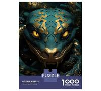 Puzzles De 1000 Pièces pour Adolescents King Cobra Puzzle pour Adultes Jeu Manuel Amusant Et Humoristique Aide À Exercer Le Cerveau 38x26cm/1000pcs