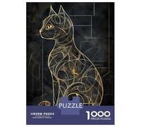 Puzzles De 1000 Pièces pour Adolescents Kintsugi Black Cat Puzzle Jeux De Famille Décoration Intérieure Cadeaux d'anniversaire Uniques 38x26cm/1000pcs