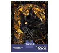 Puzzles De 1000 Pièces pour Adolescents Kintsugi Black Cat Puzzles pour Adolescents, Jouets À Monter Soi-même, Analyse Et Logique, Cadeau d'anniversaire Ou De Noël 70x50cm/1000pcs