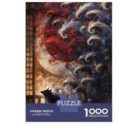 Puzzles De 1000 Pièces pour Adolescents Kitsune with Nine Tails Puzzle pour Adultes, Jouets À Monter Soi-même, Amusants Et Humoristiques, pour Stimuler Le Cerveau 70x50cm/1000pcs
