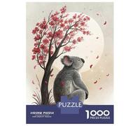 Puzzles De 1000 Pièces Pour Adolescents Koala Under A Blooming Tree Puzzles Pour Adolescents - Niveau De Difficulté : Difficile - Chaque Pièce Est Unique - Cadeau D'anniversaire, Cadeaux, 52x38cm/1000