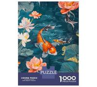Puzzles De 1000 Pièces pour Adolescents Koi Fish Pop Art Colorful Puzzles pour Adolescents, Jouets À Monter Soi-même, Analyse Et Logique, Cadeau d'anniversaire Ou De Noël 38x26cm/1000pcs