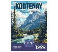 Puzzles De 1000 Pièces pour Adolescents Kootenay National Park Puzzles pour Adolescents Découpe De Précision Stimule Le Cerveau Cadeaux Anti-Stress 38x26cm/1000pcs