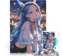 Puzzles de 1000 pièces pour Adolescents Lanterne Anime Fille Renard Coupe de précision avec des pièces de Formes aléatoires entièrement imbriquées 50x70cm