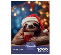 Puzzles De 1000 Pièces pour Adolescents Lazy Sloth Hot Chocolate Puzzles pour Adolescents, Jouets À Monter Soi-même, Analyse Et Logique, Cadeau d'anniversaire Ou De Noël 38x26cm/1000pcs
