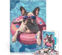 Puzzles de 1000 pièces pour Adolescents Le Carlin Cool de la Piscine Jeu intellectuel Renforcer l'amour Entre Les Couples 52x38cm