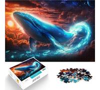 Puzzles de 1000 pièces pour Adolescents Le Chant de la Baleine du Ciel Jeux éducatifs est idéal comme Cadeau pour Toute la Famille 75x50cm