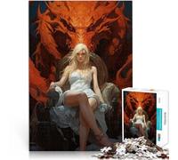 Puzzles de 1000 pièces pour Adolescents Le Dragon derrière la Femme Jouets de Jeu Décoration Murale, Cadeaux Uniques pour Anniversaire et Noël 75x50cm