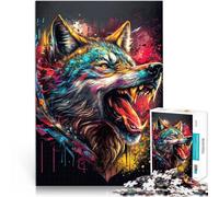 Puzzles de 1000 pièces pour Adolescents Le Loup Pirate Jouet éducatif intellectuel décompressant Une œuvre d'art 38x26cm