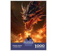 Puzzles De 1000 Pièces pour Adolescents Legendary Fire Dragon Puzzle Adulte Jeu Manuel Défi Difficile Cadeaux pour Amis Et Famille 52x38cm/1000pcs