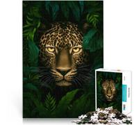 Puzzles de 1000 pièces pour Adolescents Léopard d'Afrique dans la Jungle Jouets éducatifs Cadeau pour Les Anniversaires 38x26cm