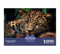 Puzzles De 1000 Pièces pour Adolescents Leopard Wildlife Photo Puzzle pour Adultes Jeu Manuel Amusant Et Humoristique Aide À Exercer Le Cerveau 52x38cm/1000pcs