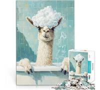 Puzzles de 1000 pièces pour Adolescents L'heure du Bain du Lama Entraînez Votre Cerveau et Vos Mains Bon Cadeau 75x50cm