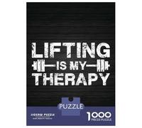Puzzles De 1000 Pièces pour Adolescents Lifting is My Therapy Puzzle Jeux Relaxants Une Œuvre d'art Cadeaux d'anniversaire Uniques 38x26cm/1000pcs